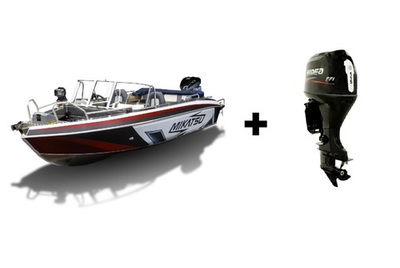 Комплект Алюминиевая лодка (катер) Mikatsu (Микатсу) 590 (Z99) Sport + мотор Hidea HDEF 115 FEL-T EFI