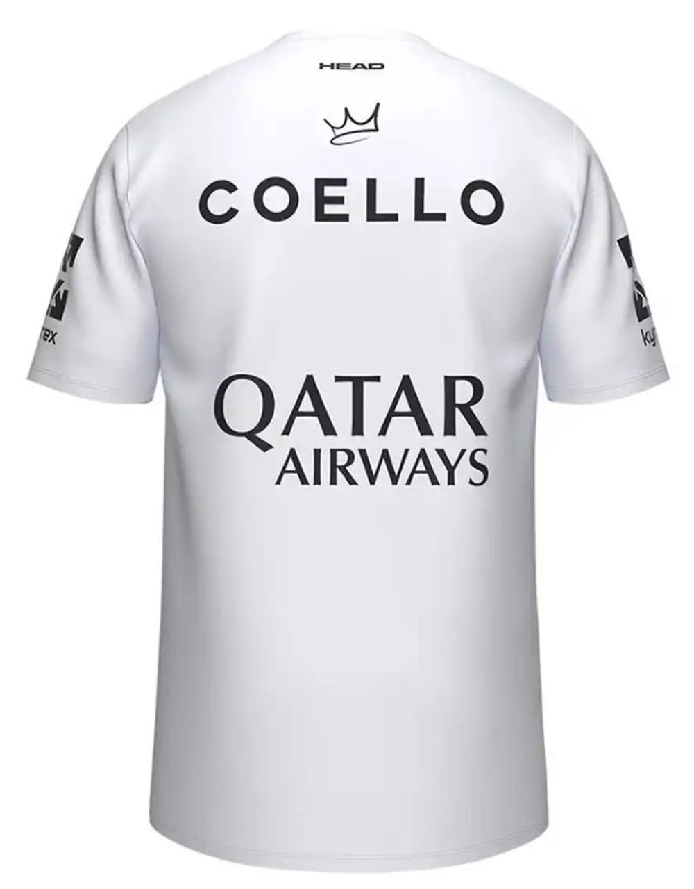 Мужская теннисная футболка Head Arturo Coello Sponsors - white