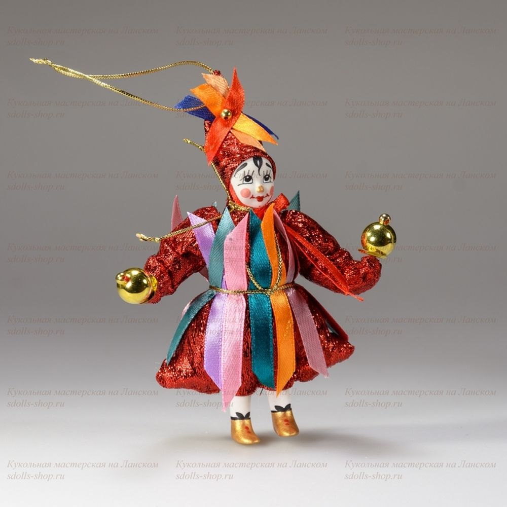 Ёлочная игрушка Гном с фонариками