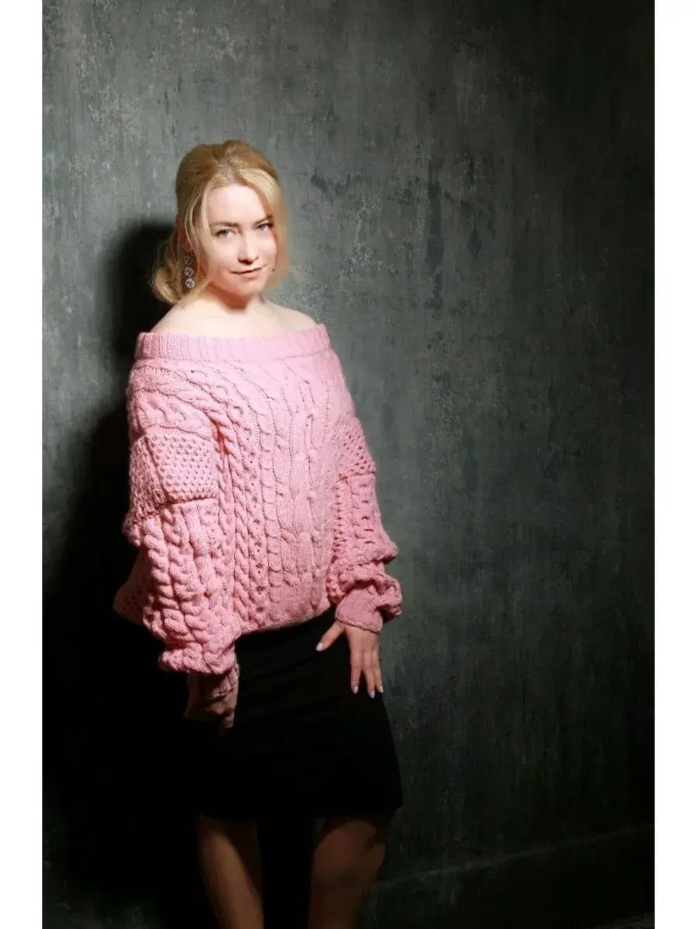 Свитер с аранами