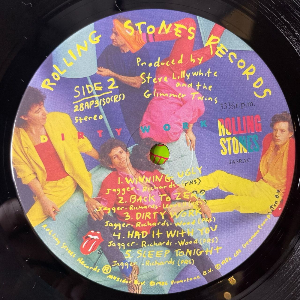 Винтажная виниловая пластинка LP Rolling Stones Dirty Work (Japan 1986) (No Obi) Harlem Shuffle