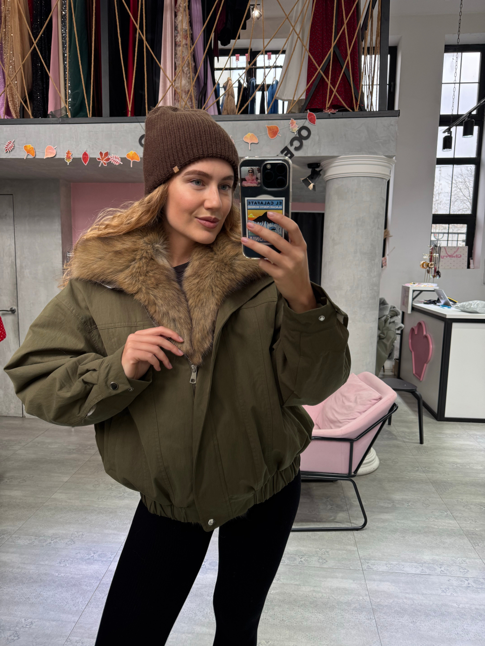 Парка оливковый