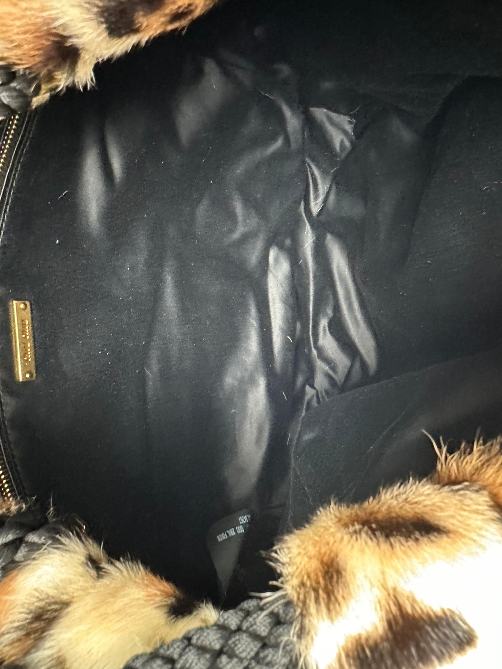Сумка Miu Miu brown leopard fur tote bag black beige