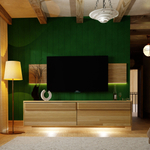 Михаэлла тумба под телевизор из массива дуба премиум качества, с навесной системой, и подсветкой, Беларусь