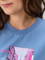 Костюм с шортами КНф-101П/голубой