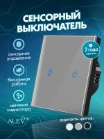 Выключатель сенсорный двухклавишный проводной для дома