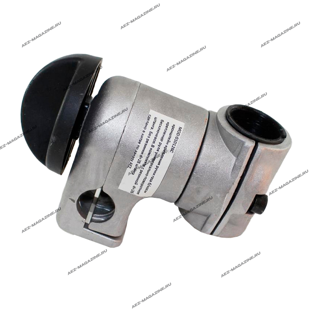 Крепление руля бензокосы, под штангу с резинкой d-26, без резинки d-28; диаметр ручек 18мм