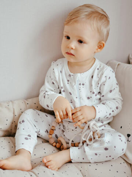 Комбинезон Mjölk Sleep and Play Кляксы, на манжетах