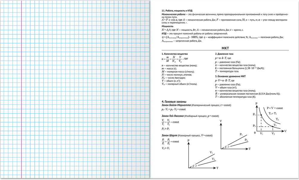 Тетрадь предметная 48 л., TOTAL BLACK ФИЗИКА, клетка
