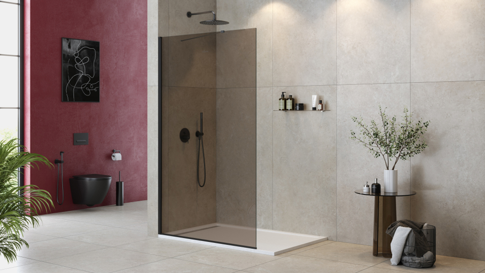 Душевая перегородка Cezares LIBERTA-L-1-TB-120-BR-NERO