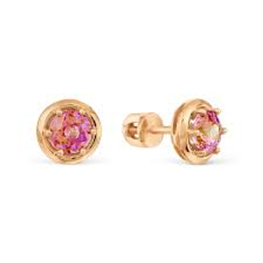 Серьги из золота с фианитами