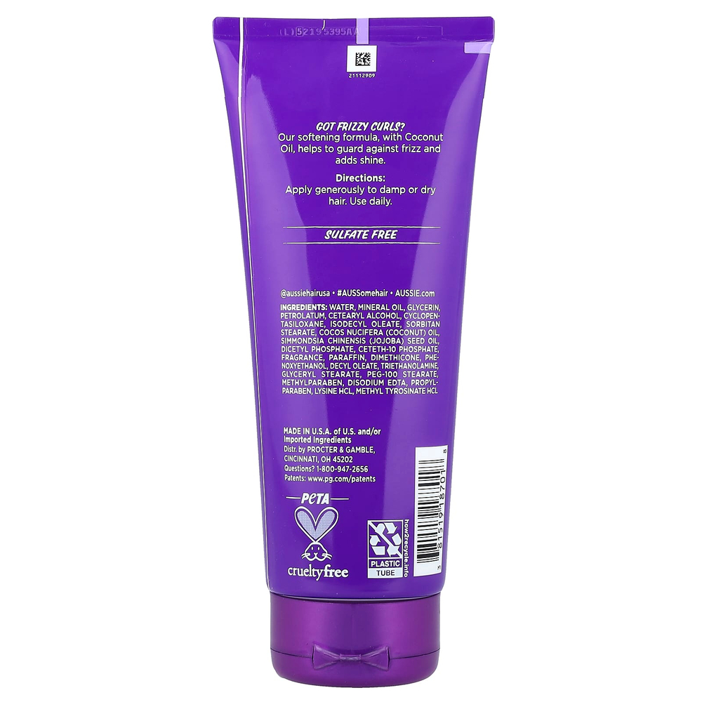 Aussie, Miracle Curls, крем для укрощения пушения, с кокосовым маслом, 193 г (6,8 унции)