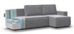 Угловой диван Норд Велюр Монолит сталь