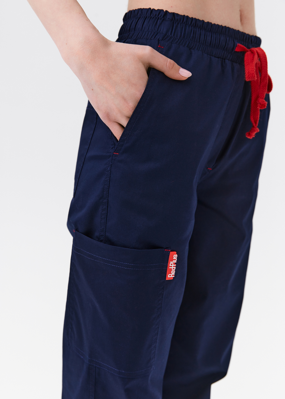 Брюки медицинские унисекс Ред Бейс, нэви хлопок