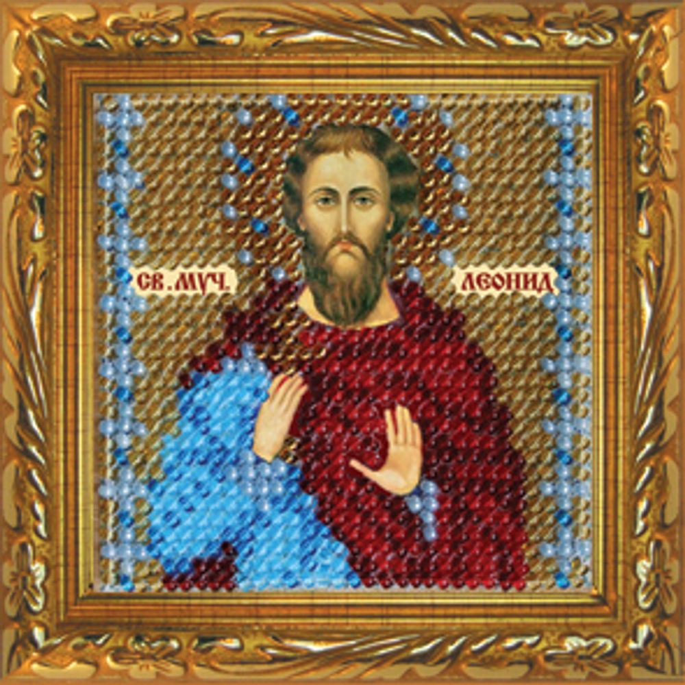 "Икона Св.муч.Леонид Коринфский"-233ПМИ вышивка