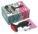 Чёрный массажер простаты Solstice (Цвет: черный с красным)