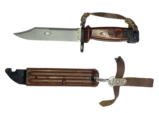 Макет штык-ножа 6Х4 для автомата АК-74 и АКМ в бакелитовых ножнах