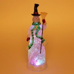 Сувенир с подсветкой «Снеговик с посохом» 10*9,6*28 см