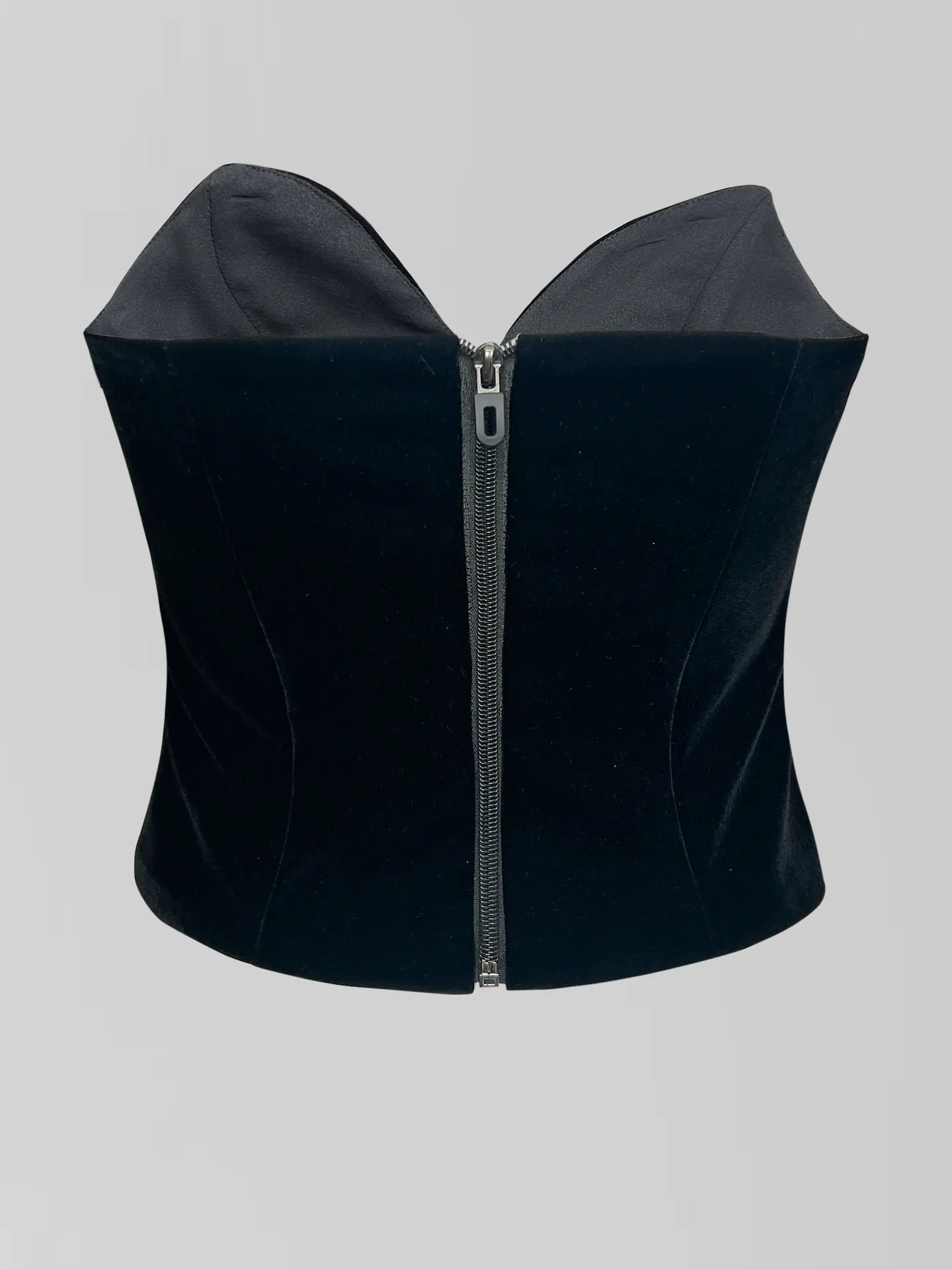 Костюм Bisher из корсета без лямок на молнии и атласной юбки с защипами