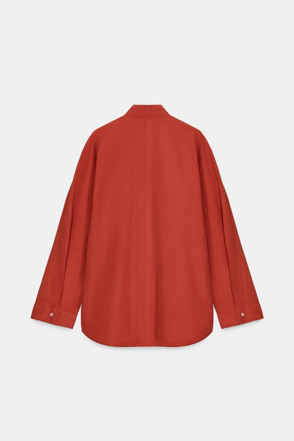 ZARA РУБАШКА ОВЕРСАЙЗ, ТЕМНО-РОЗОВЫЙ