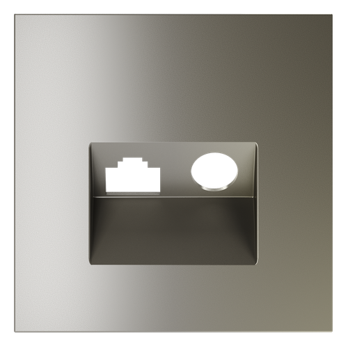 Накладка для розетки TV+RJ45 кат. 6, S70 (шелк)