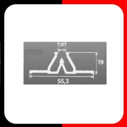 Профиль алюминиевый разделительный для натяжного потолка 1,25м
