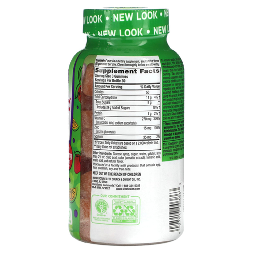 VitaFusion, Power Zinc, жевательные витамины, с натуральным вкусом клубники и мандарина, 90 жевательных таблеток