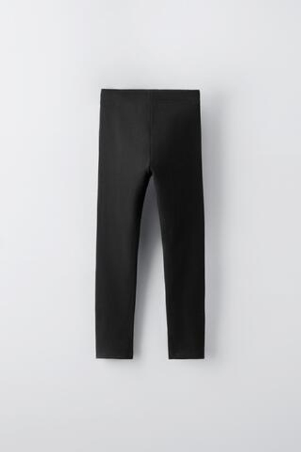 ZARA ОДНОТОННЫЕ ЛЕГИНСЫ, ЧЕРНЫЙ
