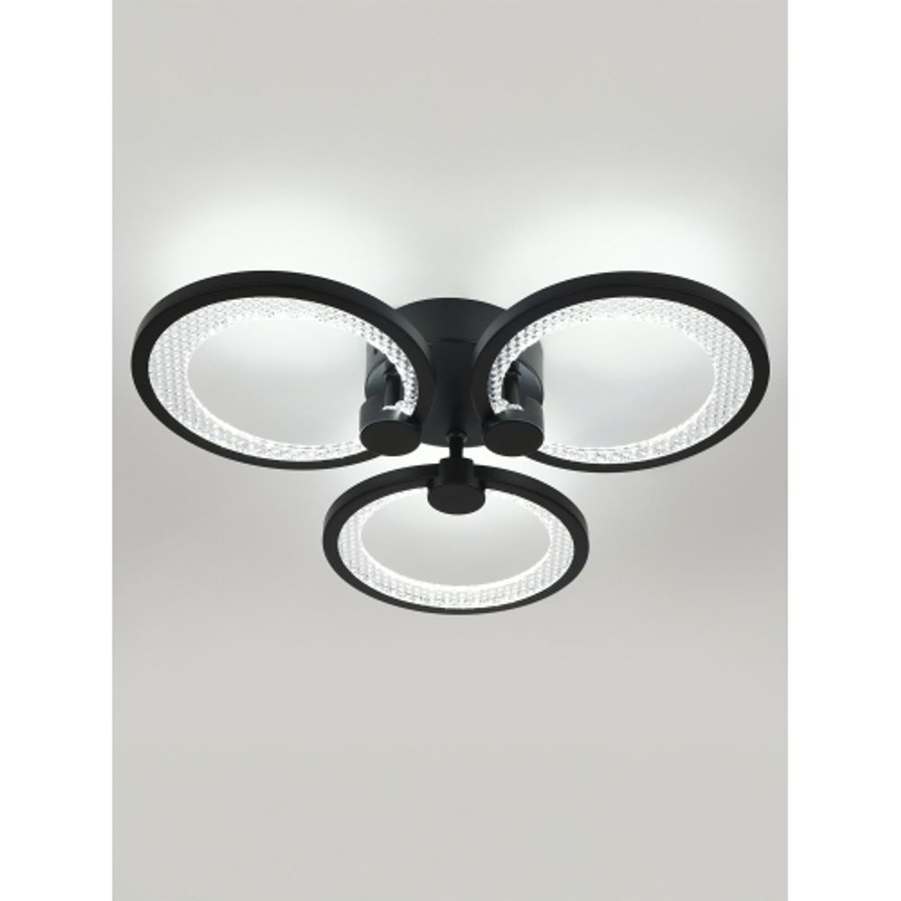 Светильник потолочный светодиодный ЭРА Модерн Odry CLL-1-46W 3K-6,5K RC BK с ДУ черный | Светильники SPB-6 с ДУ