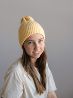 Шапка вязаная-резинка весенняя/осенняя КЭП(Шампань)