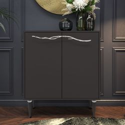 Комод Арт Колор matte Классик Сильвер с 2 полками Терпкий коричневый матовый