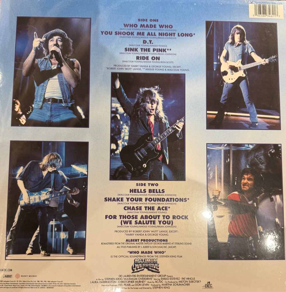 Виниловая пластинка AC/DC ‎– Who Made Who LP Gold