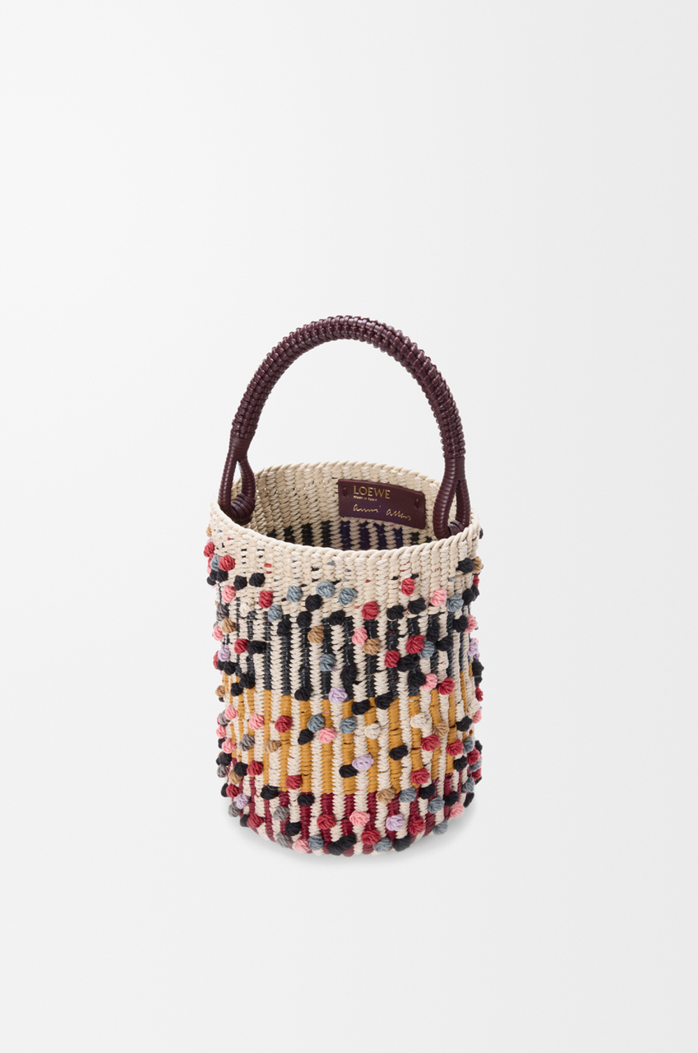 Loewe x Albers Сумка-корзинка плетеная из кожи, разноцветный