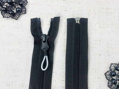 Молния спираль Т7, 77 см, чёрный