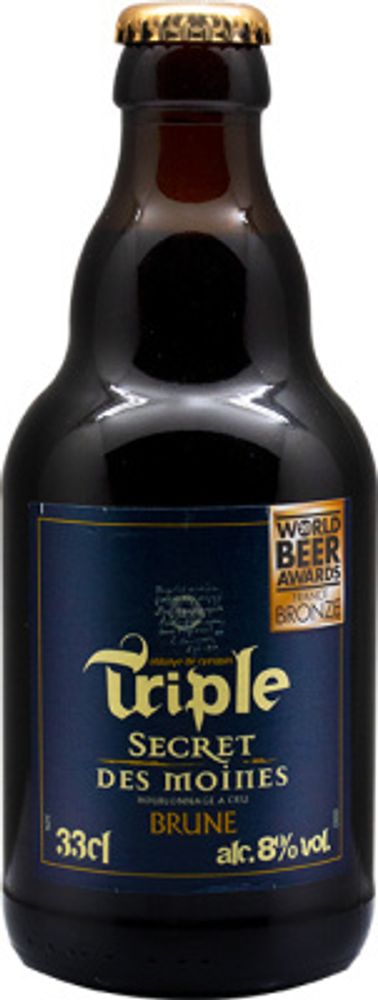 Пиво Трипл Сикрит Де Муан Брюн / Triple Secret Des Moines Brune 0.33 - стекло