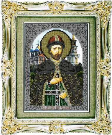 "Икона.Святой Олег Рязанский"-L- 74  вышивка