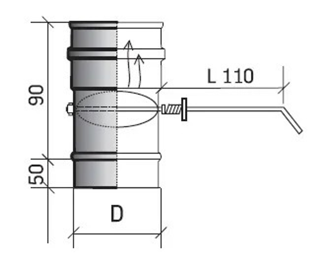 Шибер (430/0,5 мм) Ф140 нерж