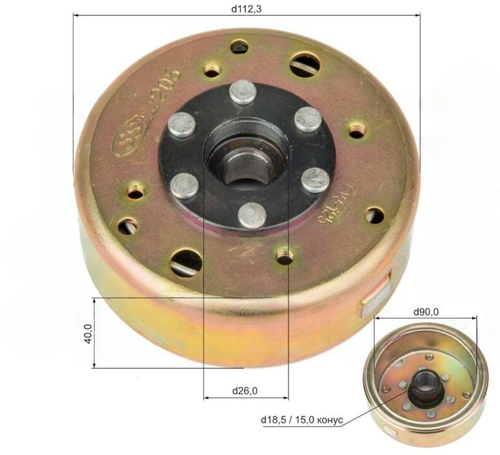 Ротор генератора 163QMK  с балансиром