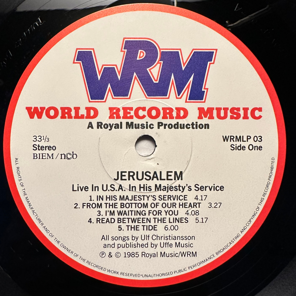 Jerusalem- In His Majesty's Service (Скандинавия 1985г.)
