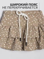 Летний костюм для девочки с юбкой-шорты