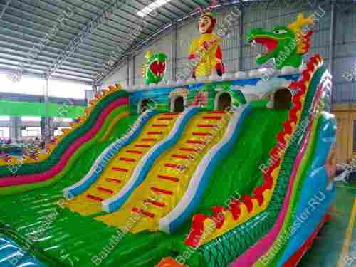 Коммерческий надувной батут "Невероятные приключения" 24*9*9 м