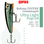 Воблер Ultra Light Pop 04, 4см, 3гр, цвет GAU, плавающий