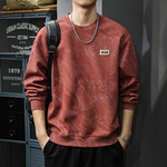 Толстовка осенняя стираная с облаками, с длинными рукавами в американском стиле