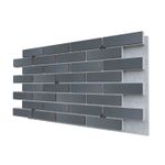 Негорючая термопанель ППС PRO Керамин Куба 2 Серо-голубой 0,612 м², 1020x600 мм