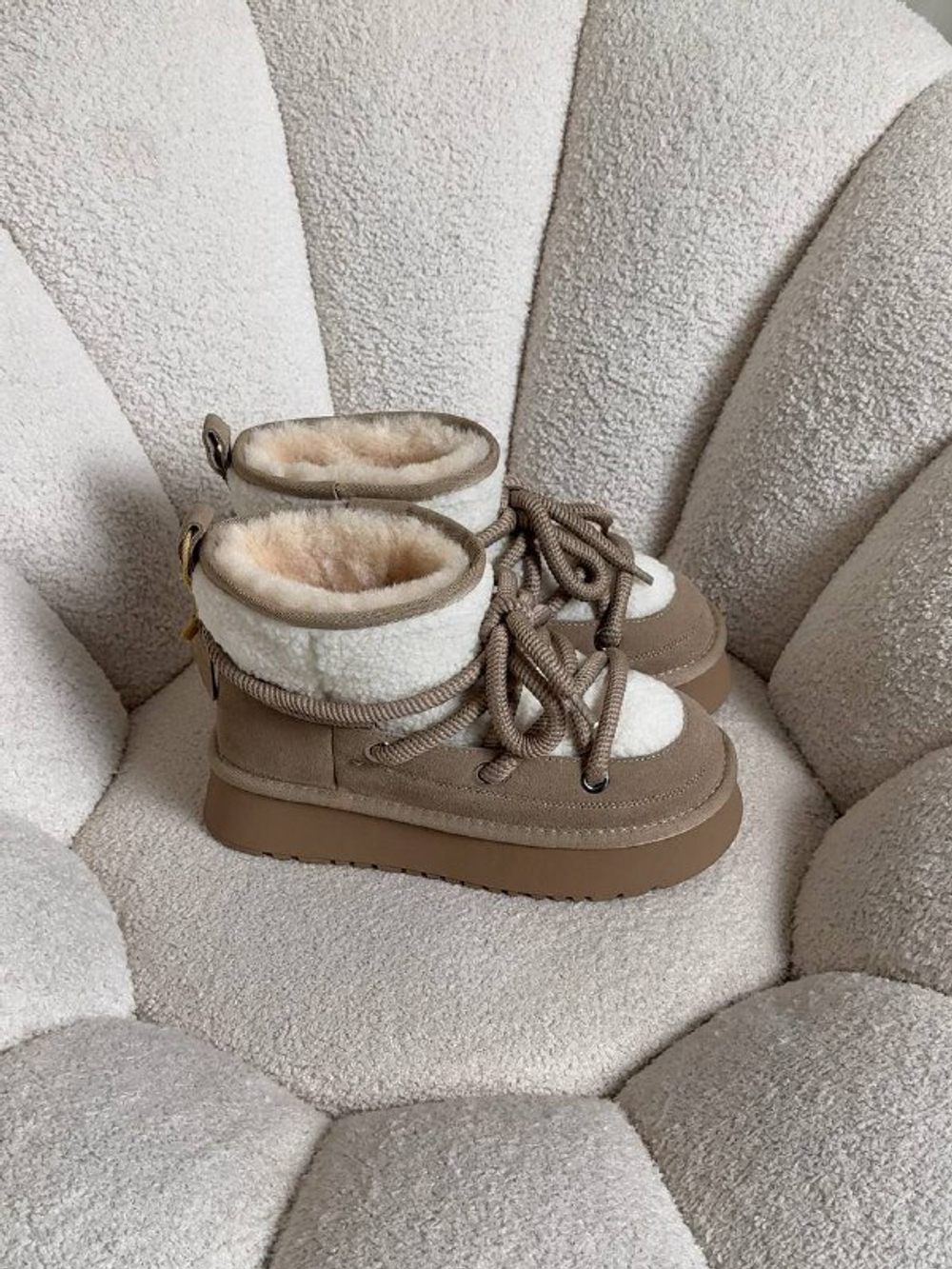 Луноходы из натуральной замши/Натуральный мех