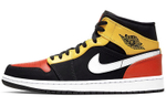Jordan 1 Mid Black Amarillo Orange
