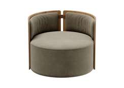 Кресло крутящееся Lagom 800 (серо-зеленый FiberGuard, натуральный дуб)