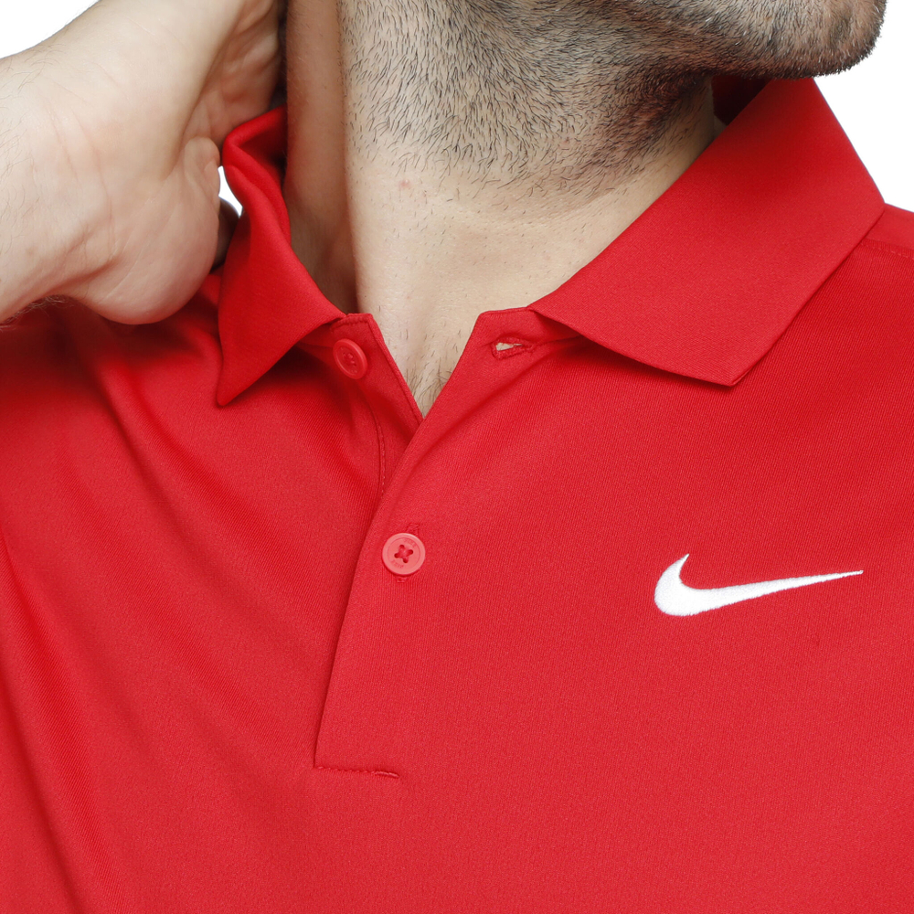 Мужское теннисное поло Nike Dri-Fit Solid Polo Men - Red
