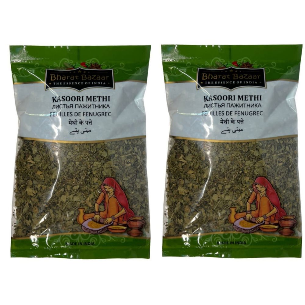 Bharat BAZAAR Kasoori Methi Листья Пажитника 50 г, 2 шт
