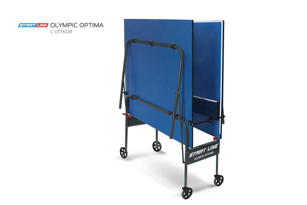 Стол теннисный Olympic Optima Синий с сеткой